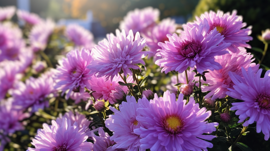 Cultivating Aster flowers