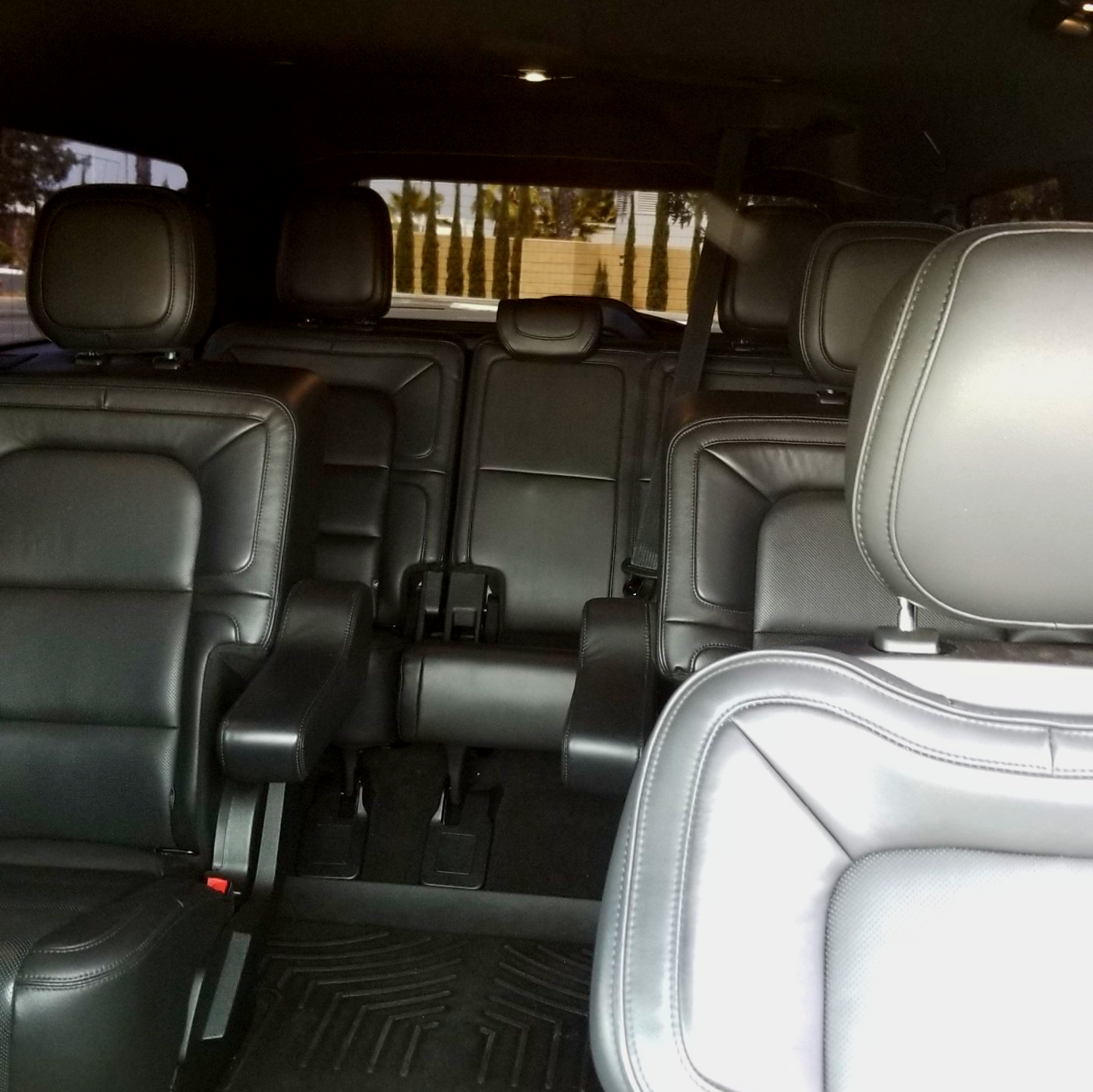 The inside of a car with a lot of seats