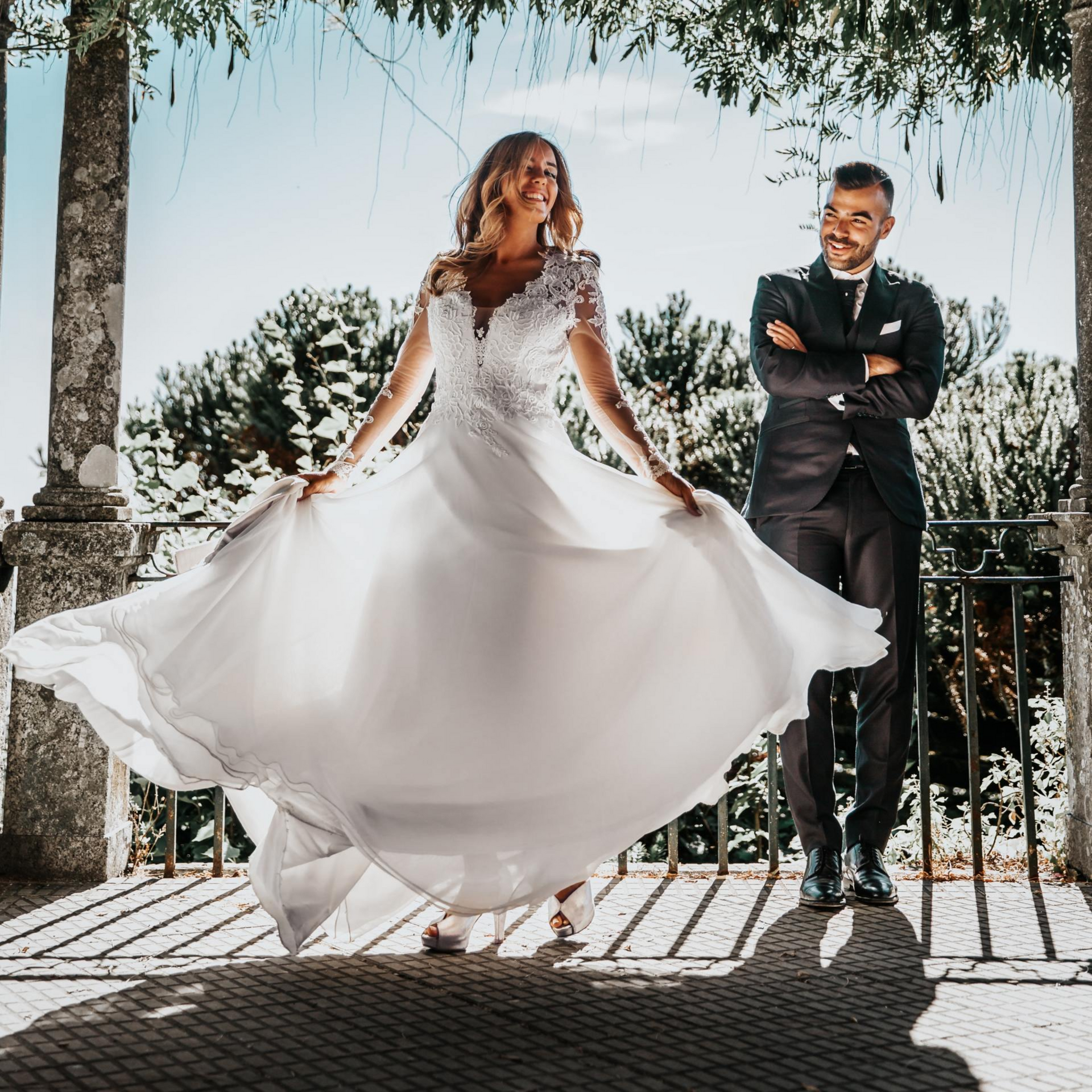 The inside of a bus with black seats and a table
