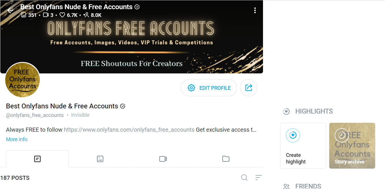 Accounts only fans Best Free