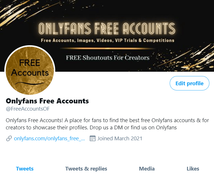 Free only fan accounts