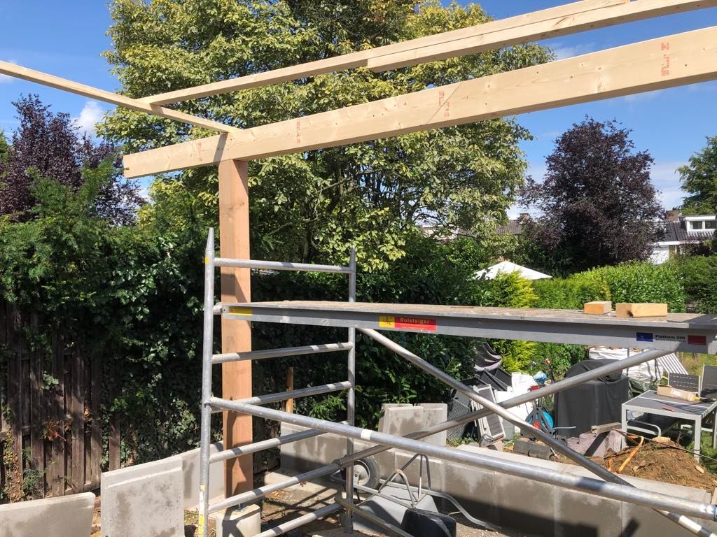 ASFF Alicante build a garden roof AllServicesFrankFransen Munstergeleen dak bouwen afdak Benidorm tuin pergola bouwen