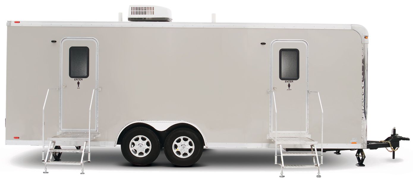 10 Unit Restroom Trailer exterior