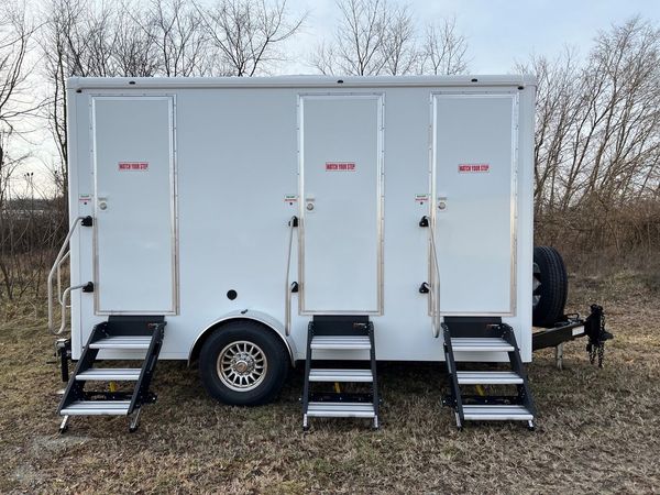 4 Unit Luxury Restroom Trailer — Downey, CA — Affordable Porta Potty Affordable Portables LLC