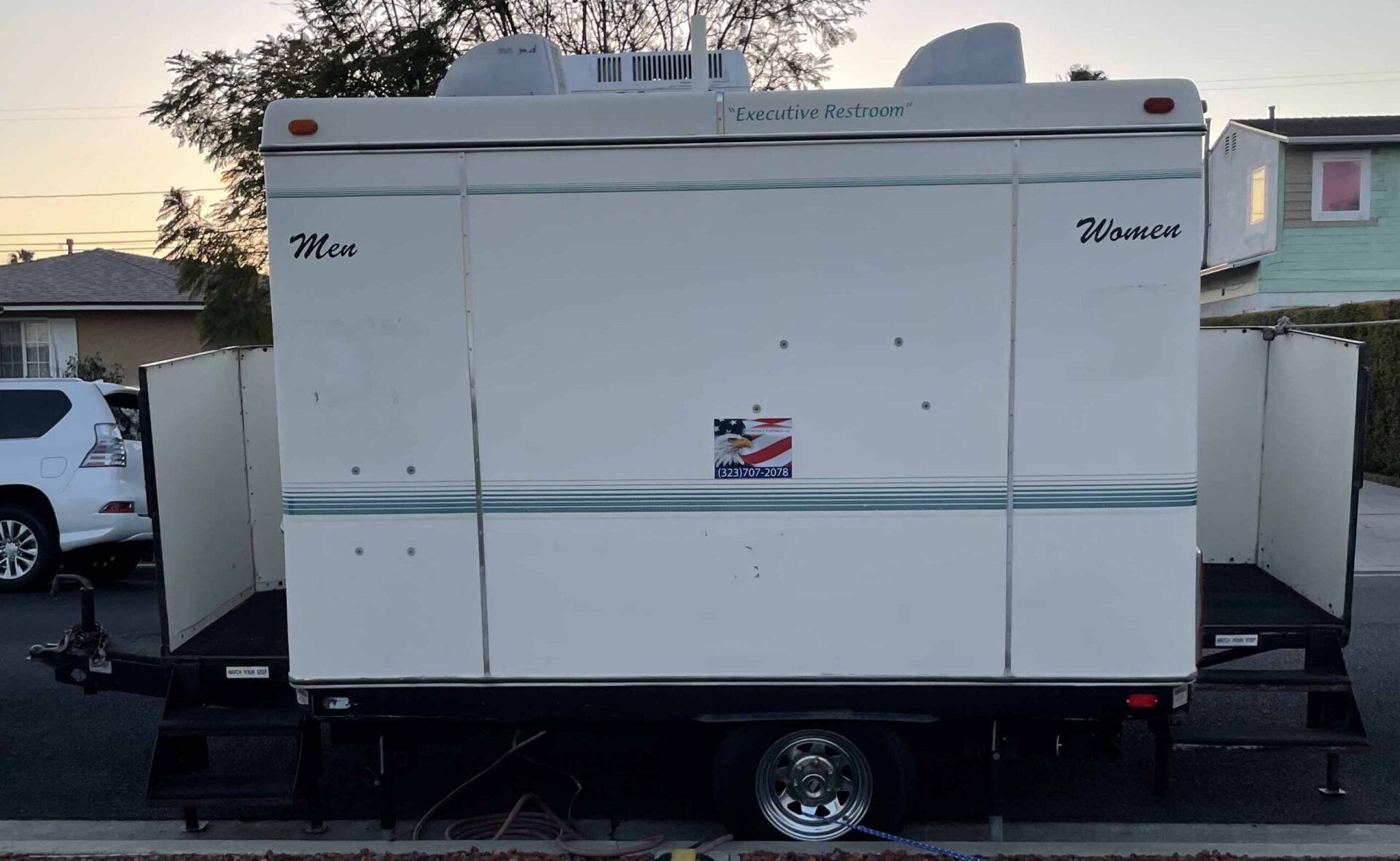 Delux Restroom Trailer Near me Downey CA 90242