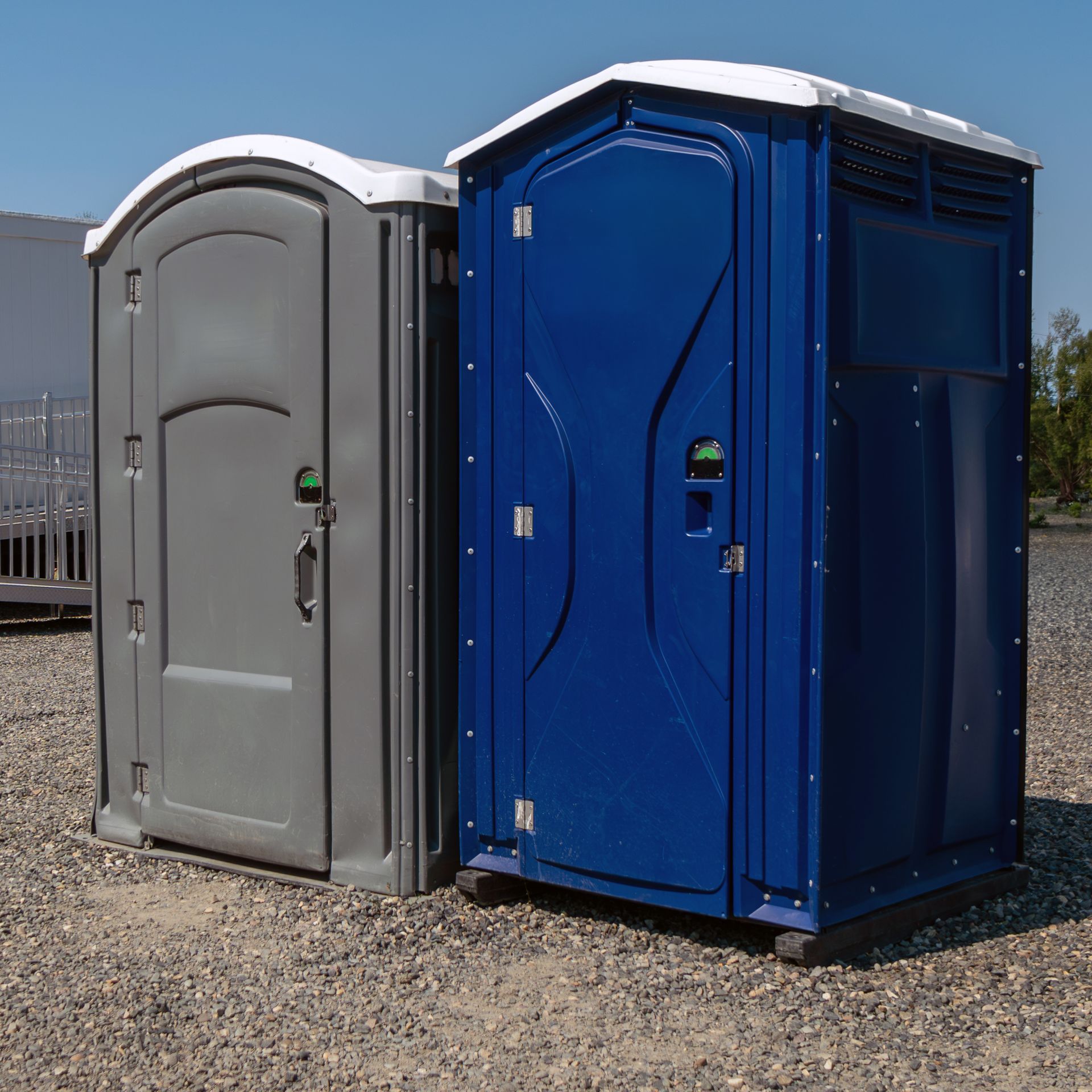 Two porta potty toilets in Norwalk, CA.