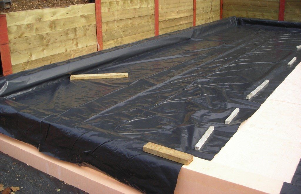 A standard DPM (or radon barrier if required) is installed and the required reinforcements installed in ISOQUICK The Insulated Raft.