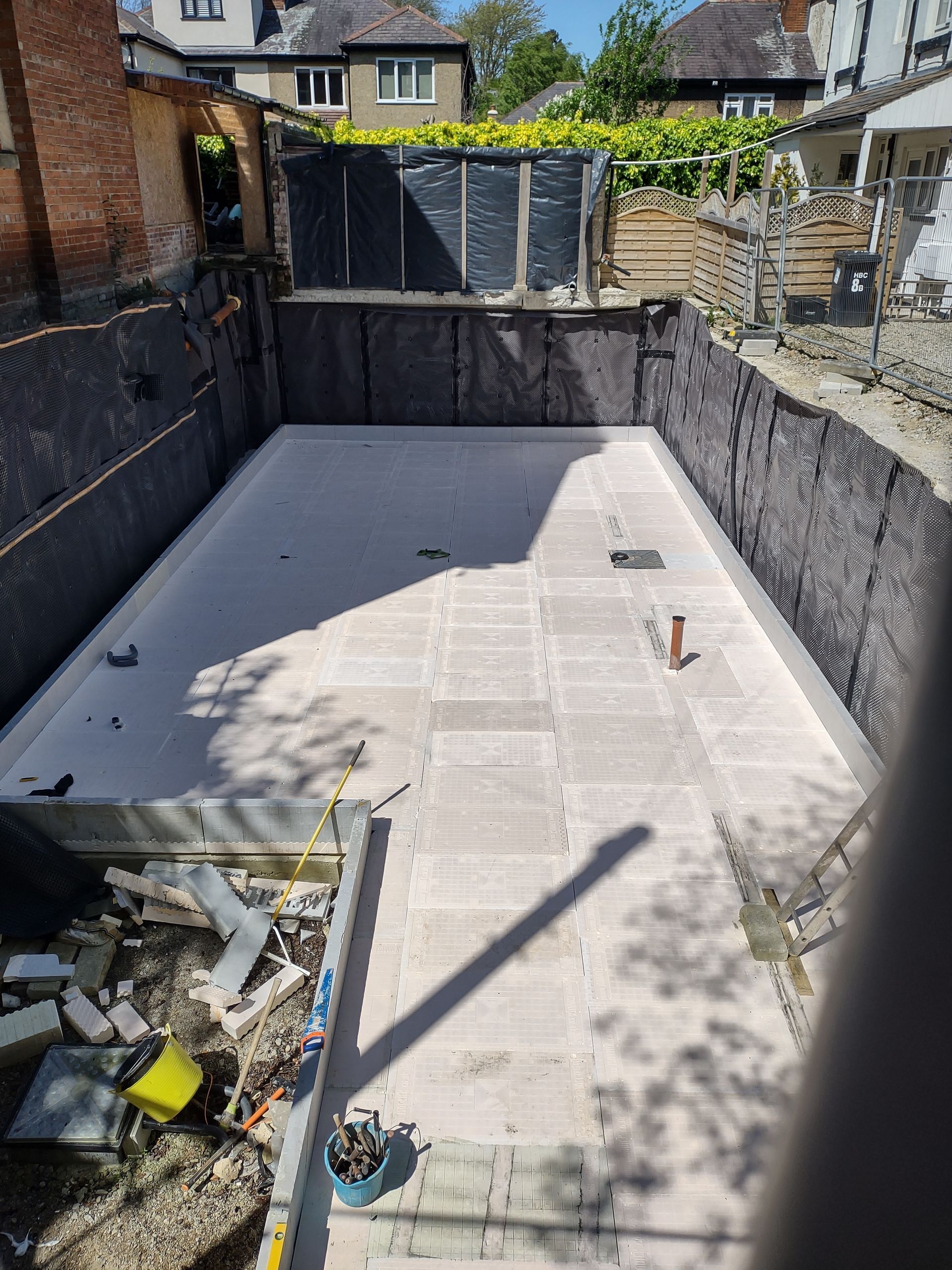 Harrogate Isoquick, retaining wall with tanking