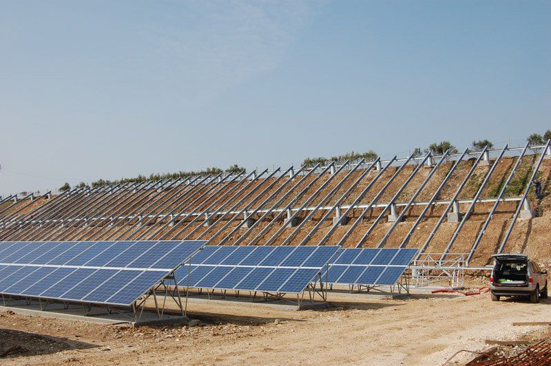 strutture rialzate per pannelli solari