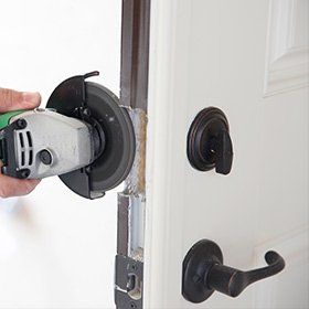Installing A Door In A Residential House — Chatsworth, CA — Door & Window Center