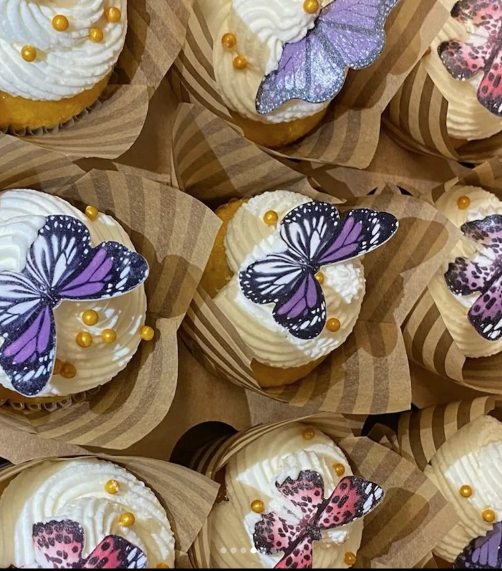 Custom butterfly cupcakes