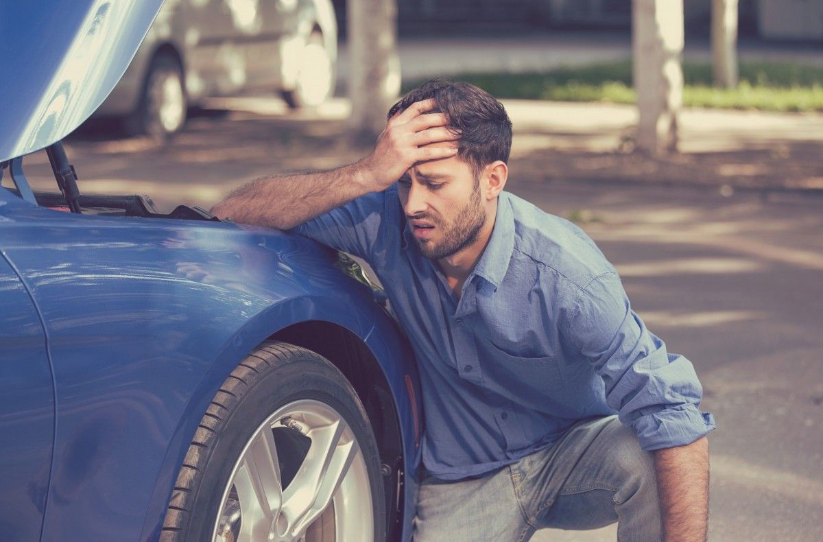 What should you do if you blow a tire?