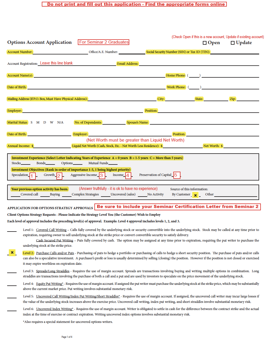 Basic options strategies (Level 2)