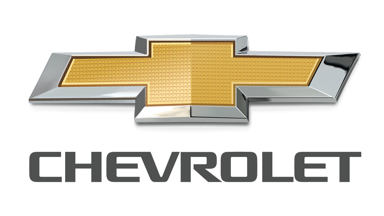 The chevrolet logo is shown on a white background