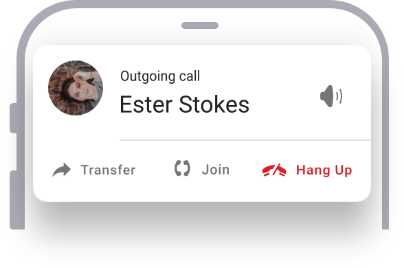 phone screen transfer join hang up