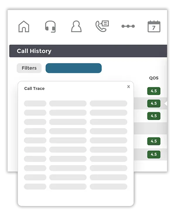 A screenshot of a call history page on a phone.