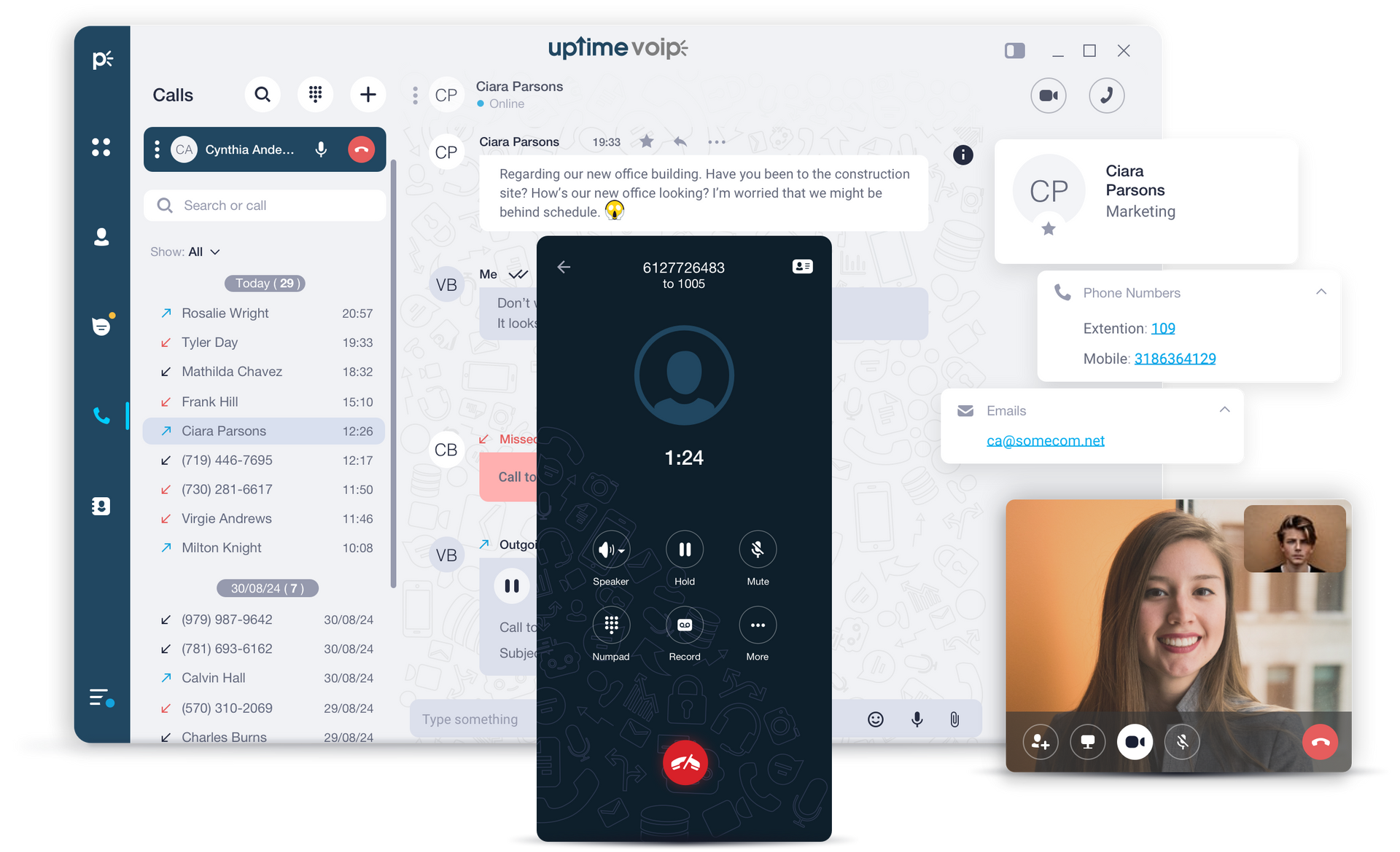 Uptime VoIP mobile and desktop apps.