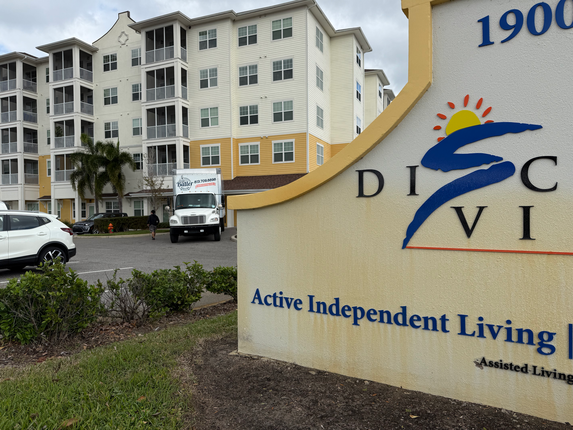 A sign for disc village active independent living