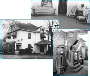 Collage photos of McCammon Ammons Click Funeral Home Inc. in Maryville TN. Four black and white photos in collage