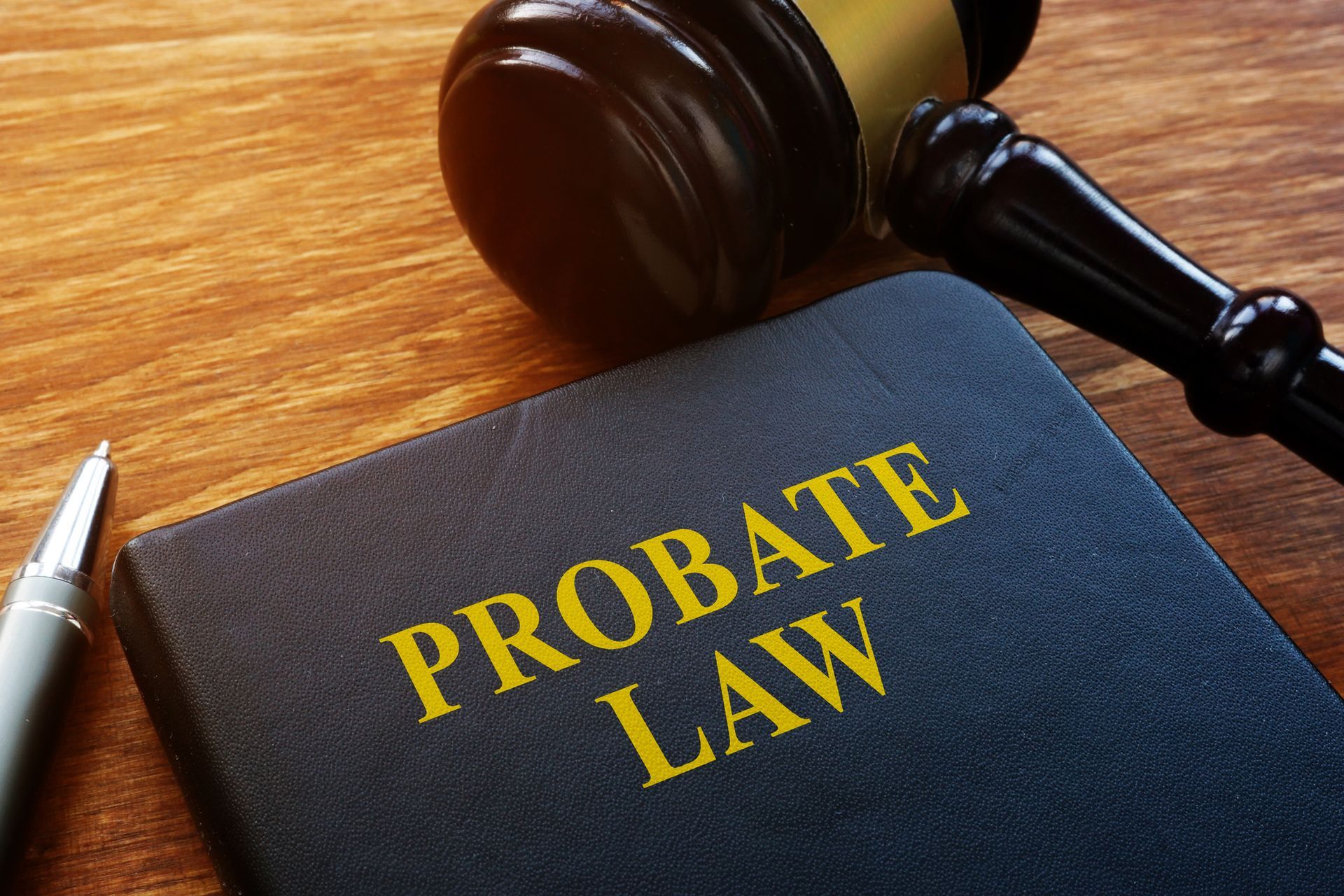 Probate Law book and wooden gavel in the court, Mastrianni & Seguljic probate lawyer, New Britain, CT