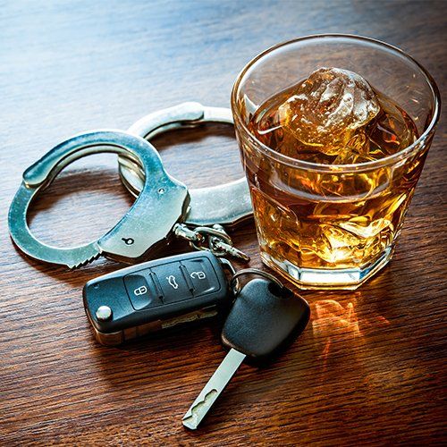 Whiskey with Car Keys and Handcuffs — Plainville, CT — Mastrianni & Seguljic LLC