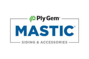 The logo for ply gem mastic siding and accessories