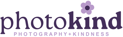 Photokind logo for use on wedding portrait photography website.
