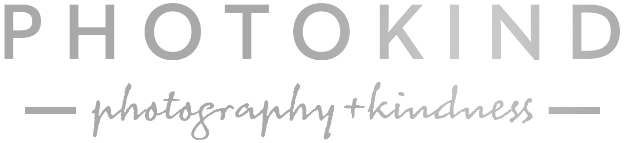 Photokind logo for use on wedding portrait photography website.