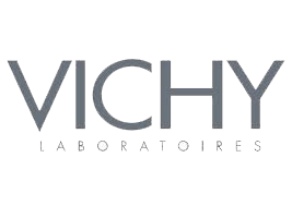 Das Logo von Vichy Laboratoires befindet sich auf weißem Hintergrund.