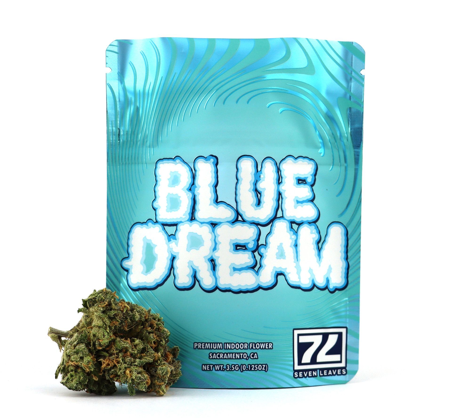 packaging spread of blue dream
