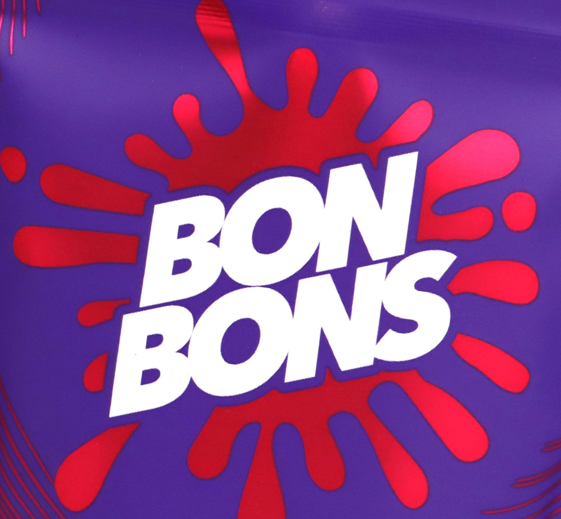 close up of bon bons packaging logo