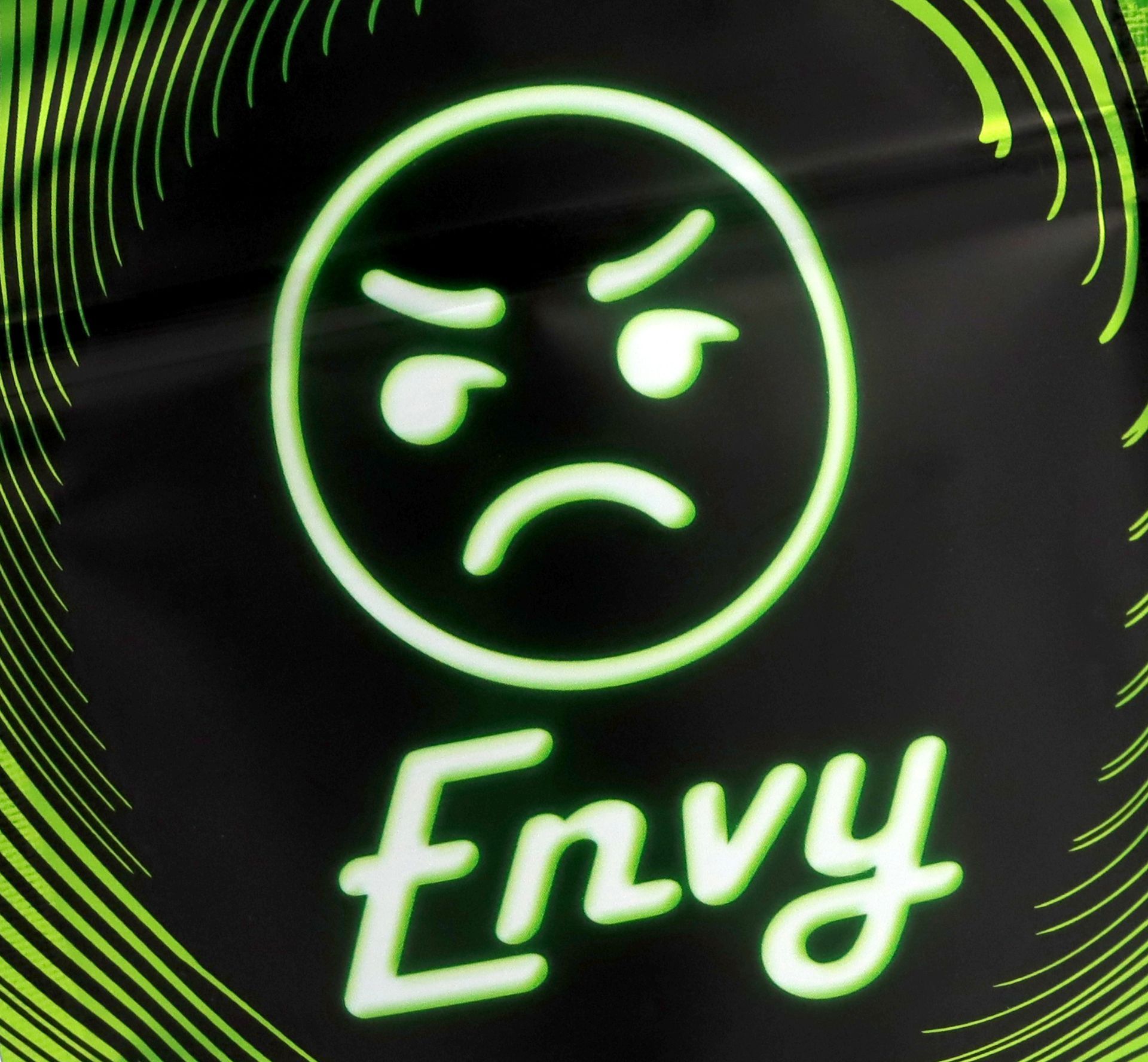 closeup of envy packaging logo
