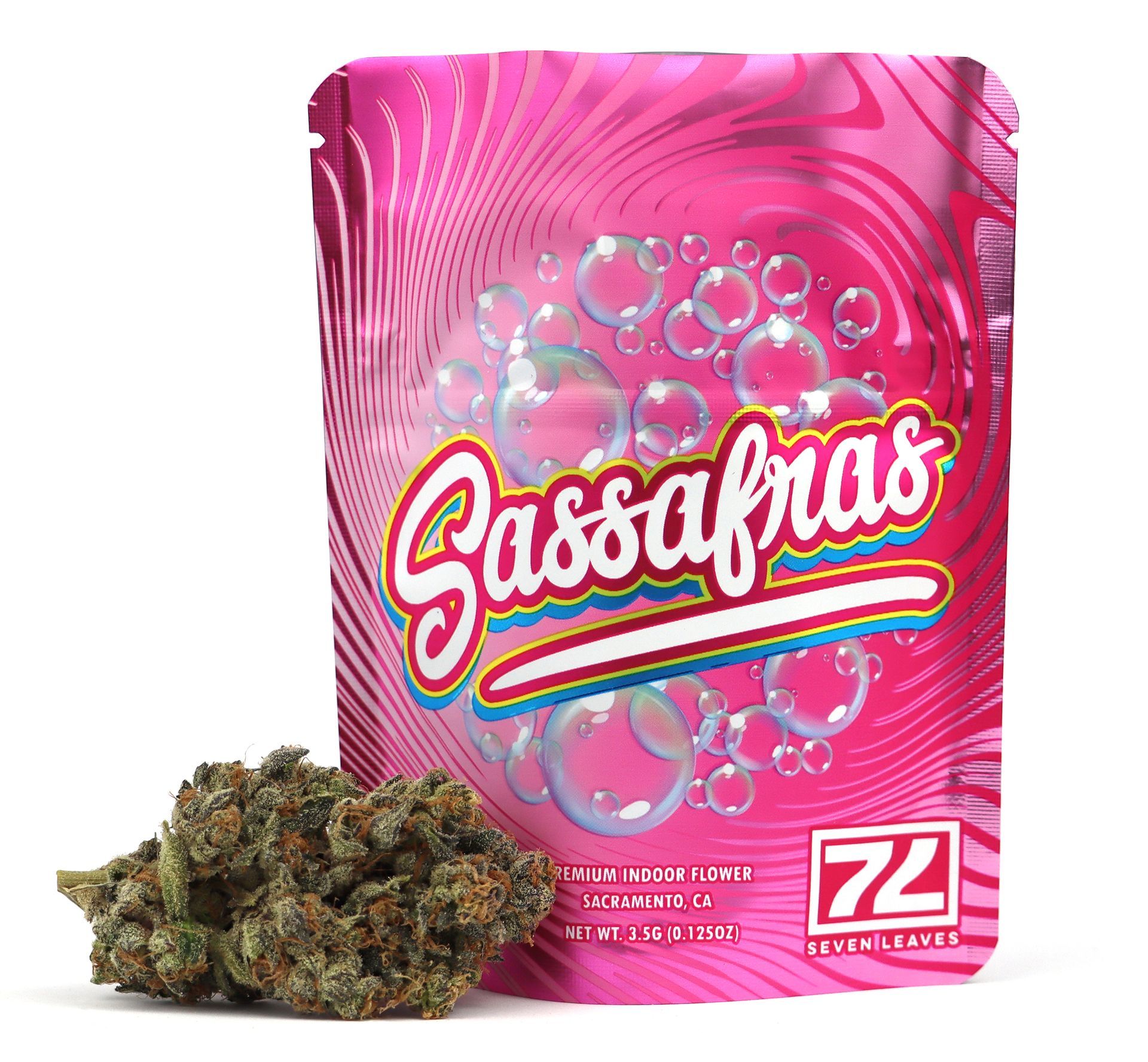 packaging spread of sassafras with weed next to it