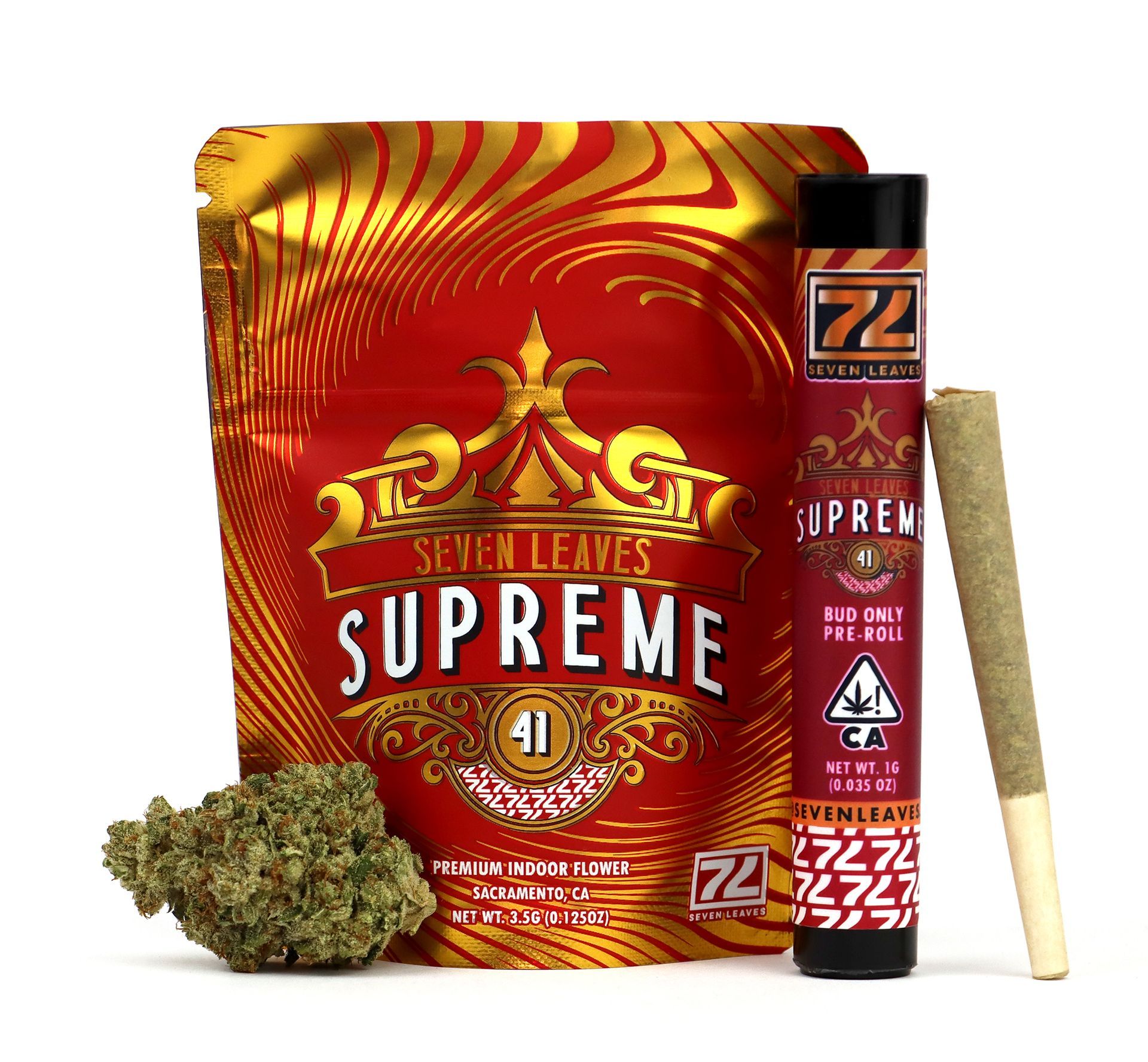 packaging for supreme 41 with pre roll on the side