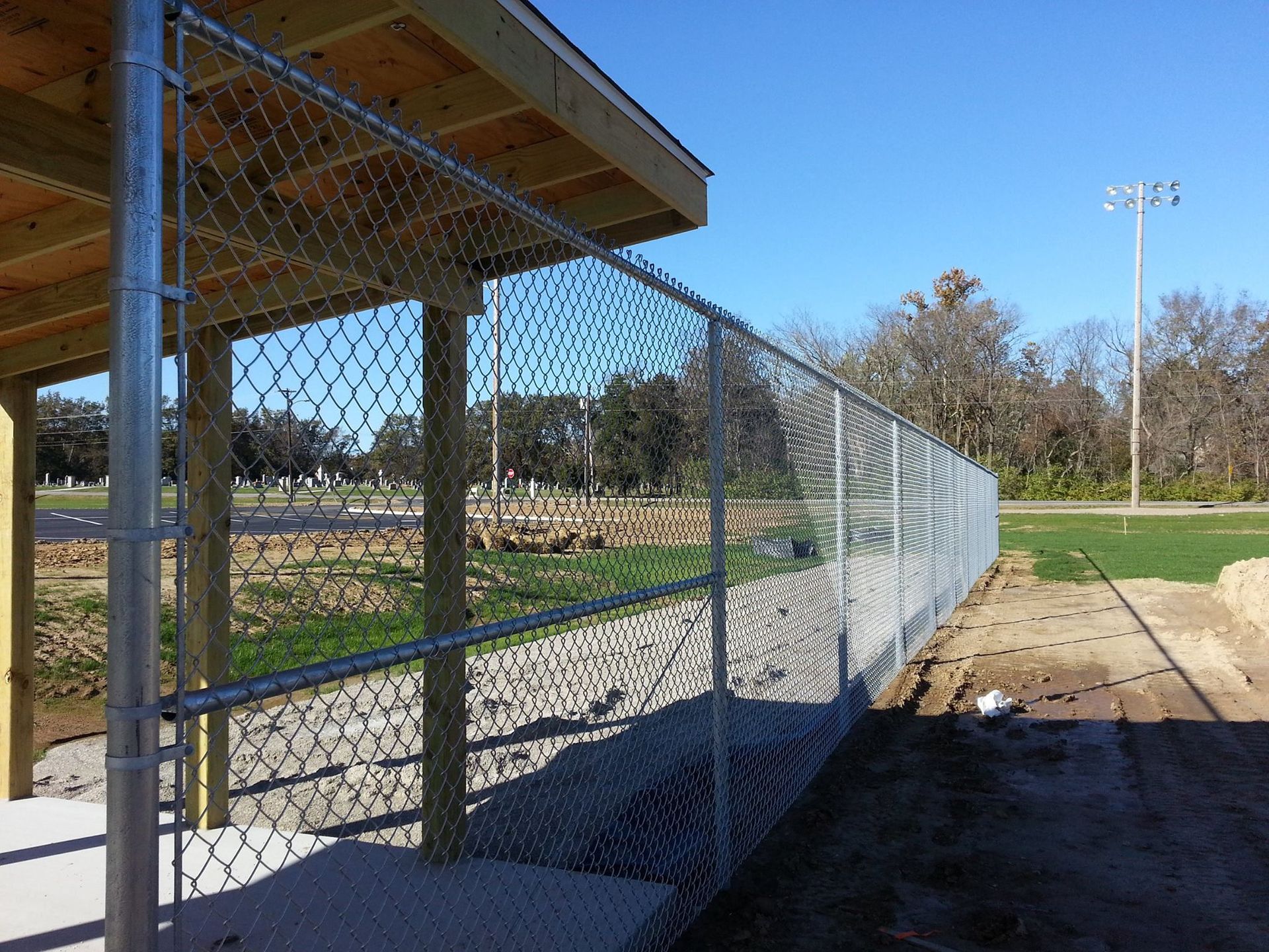 Athletic Fencing Basketball Court Fence Baseball Field Fence Installation Illinois