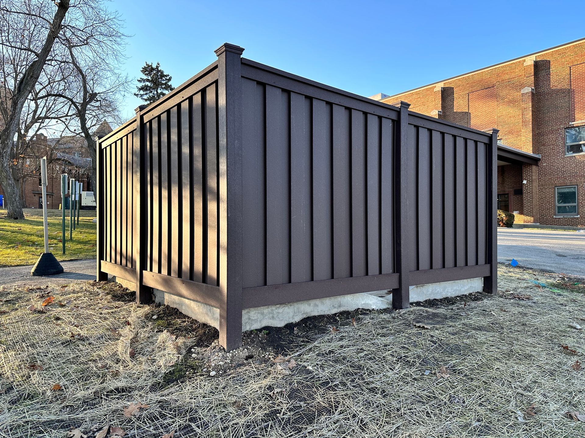 commercial dumpster enclosure installation Illinois