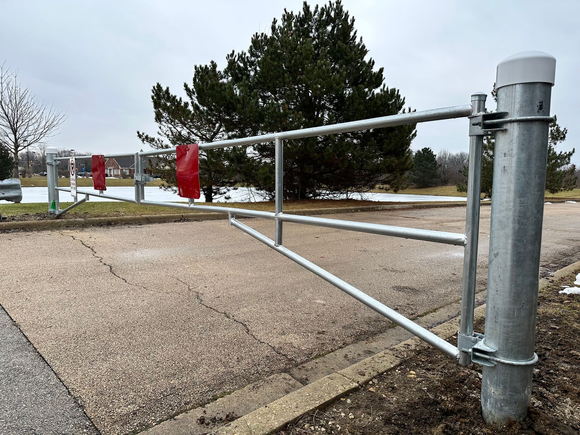 manual swing barrier gates commercial fencing Illinois