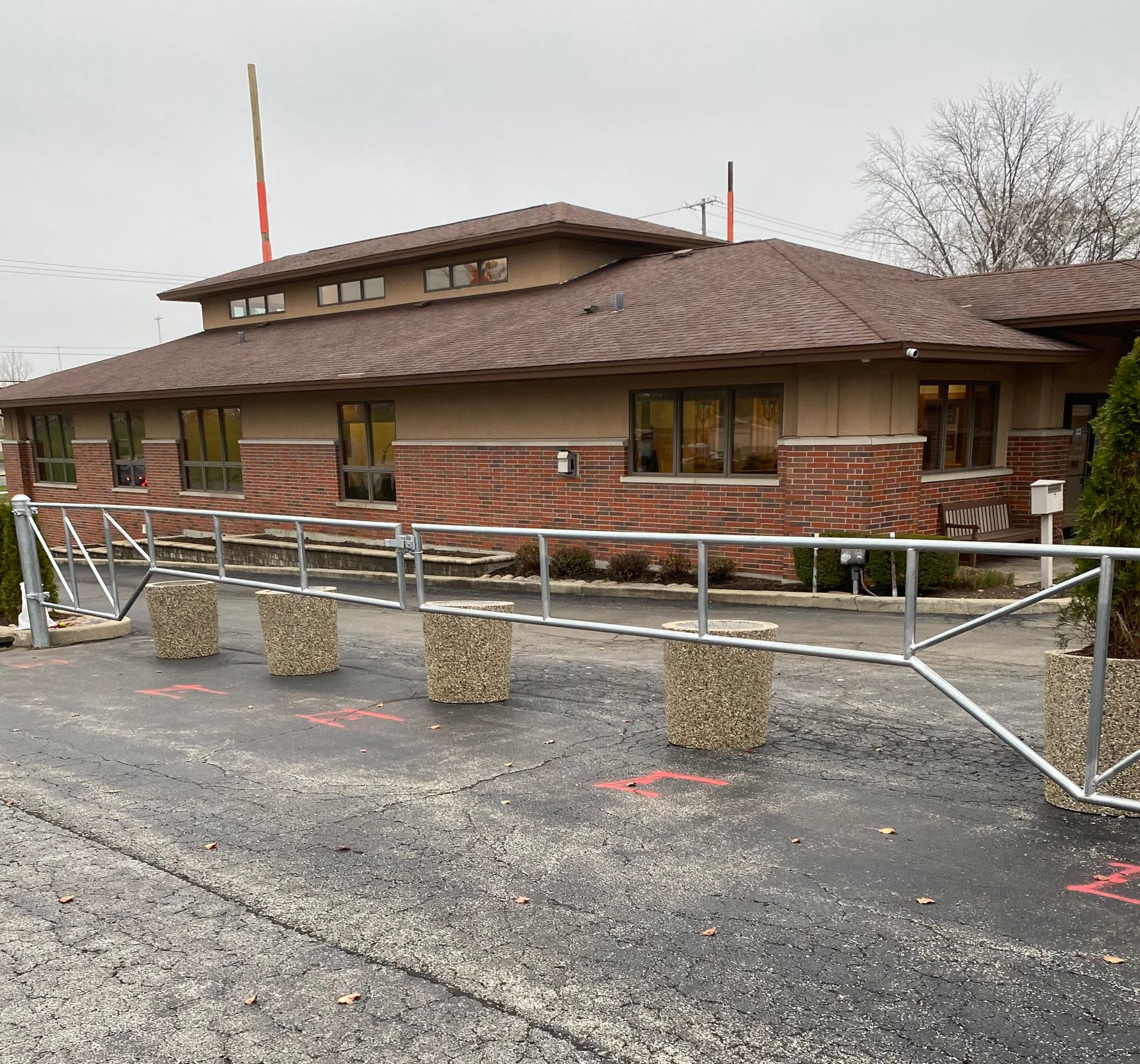 church driveway barrier gate Illinois