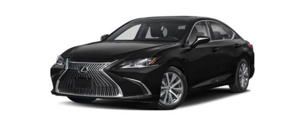 A black lexus es 350 is shown on a white background.