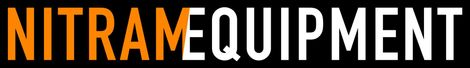 the word nitro equipment is written in orange and white on a black background