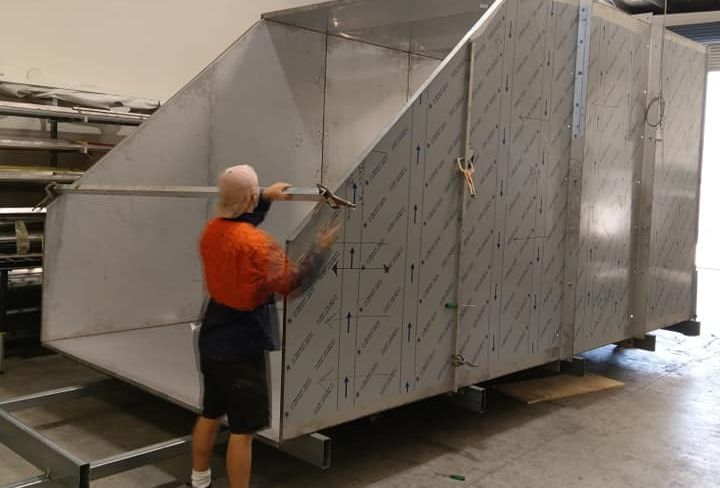 stainless steel fabricator assembling steel