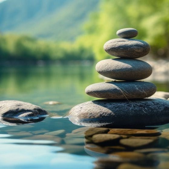 river flowing over rocks