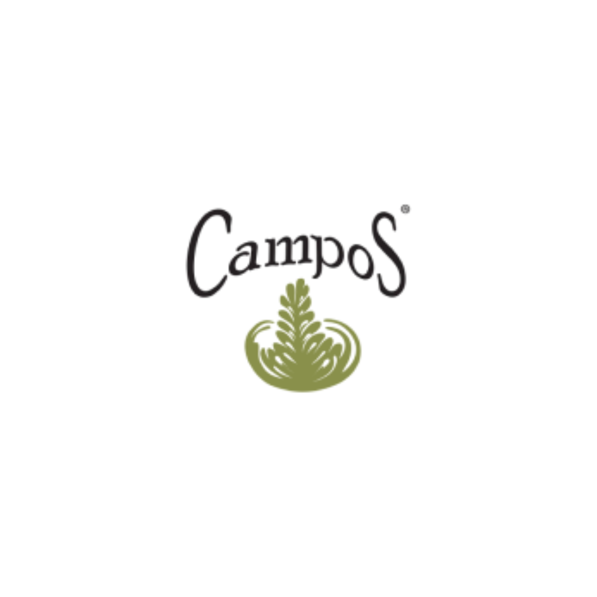 Campos coffee logo: Black script 