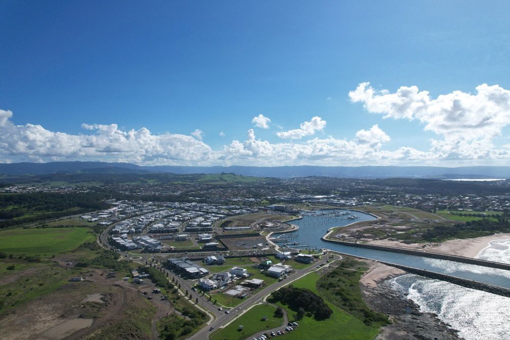 An Aerial View of A City and A Body of Water — FBM Fabrication In Shellharbour, NSW