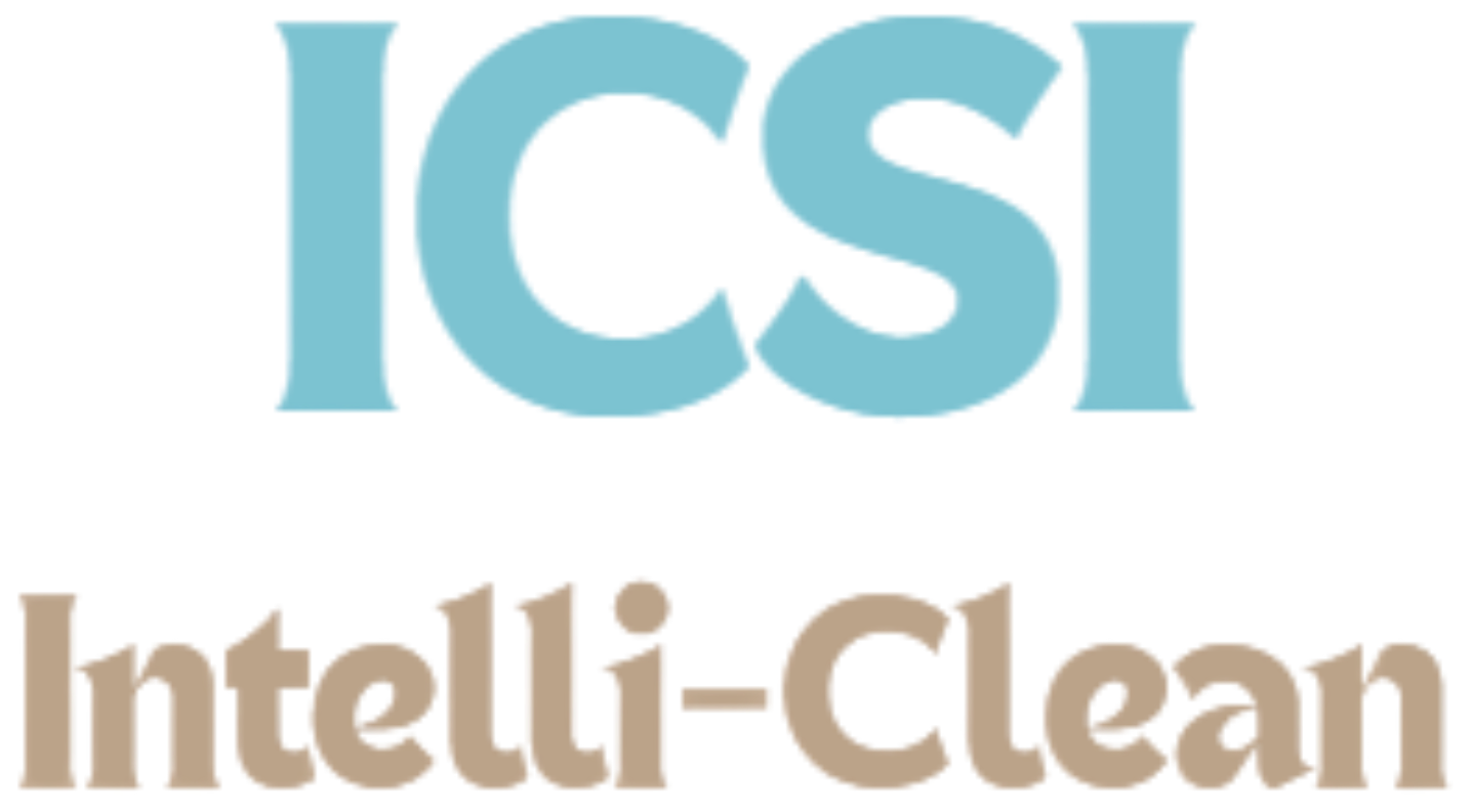 ICSI Intelli-Clean logo: Light blue