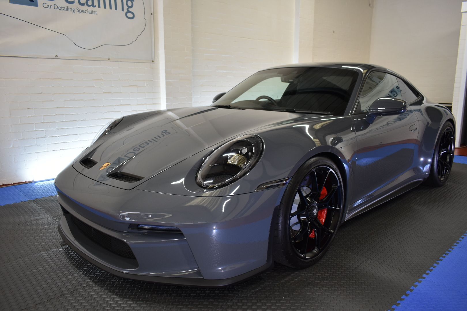 Gray Porsche 911 sports car