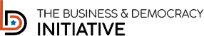 A logo for the business and democracy initiative