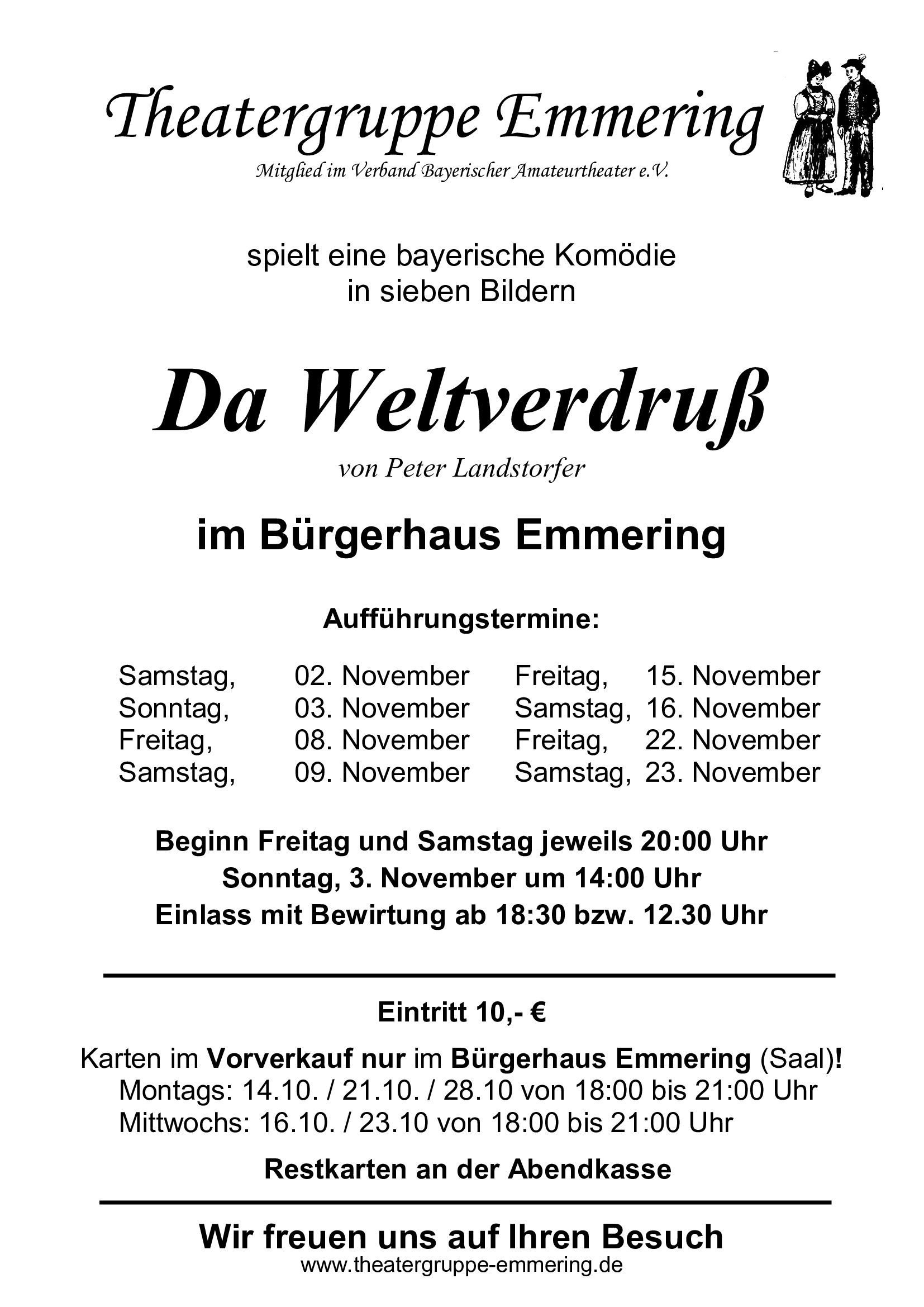 Plakat für das Theaterstück 
