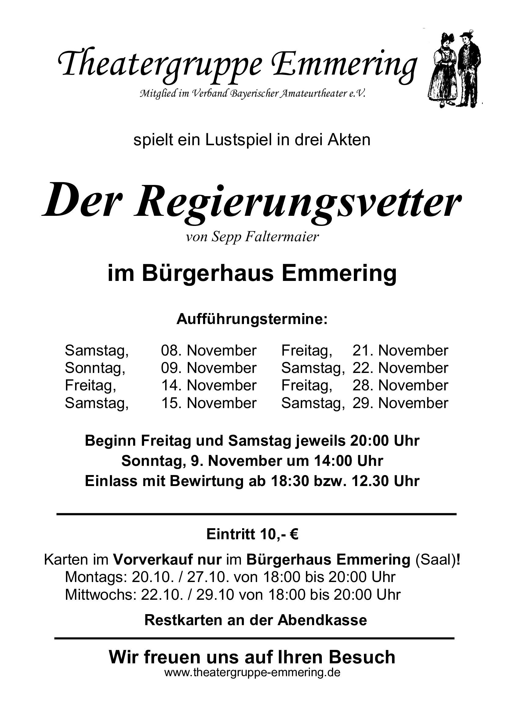Plakat für das Theaterstück 