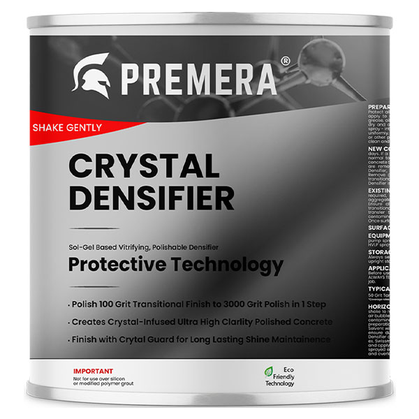 A can of premiera crystal densifier protective technology